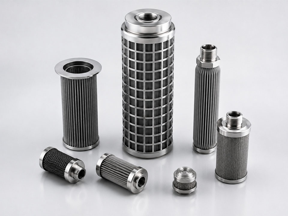 pleated or sintered filter